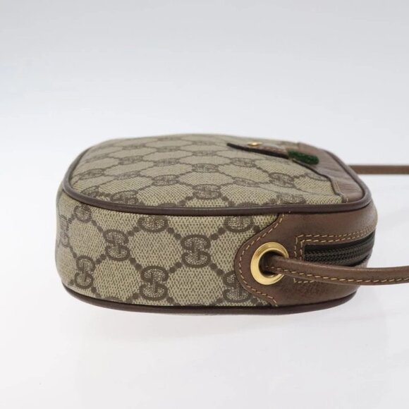 GUCCI GG Supreme Web Sherry Line Shoulder Bag PVC Beige 007 754 6112 Auth - Picture 7 of 15